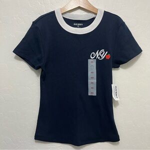 Old Navy Snug Baby Tee NY Ribbed XS
